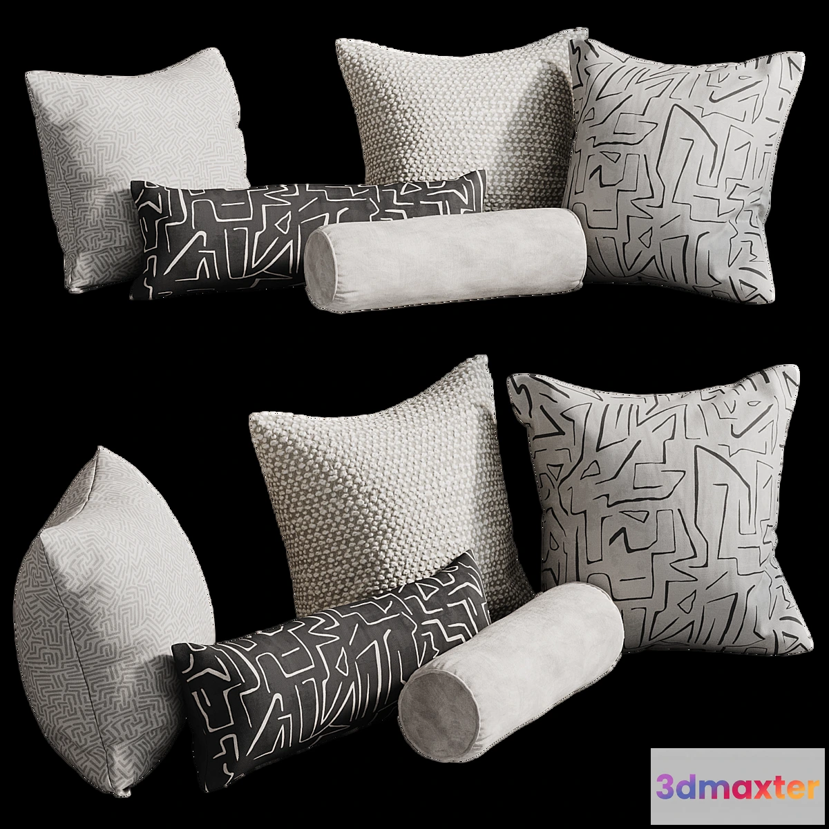 1422112 - Pillow set 4 3D Max