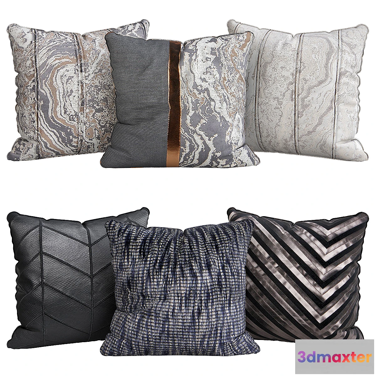 1434492 - Pillows for sofa 6 pieces No. 107 3D Max