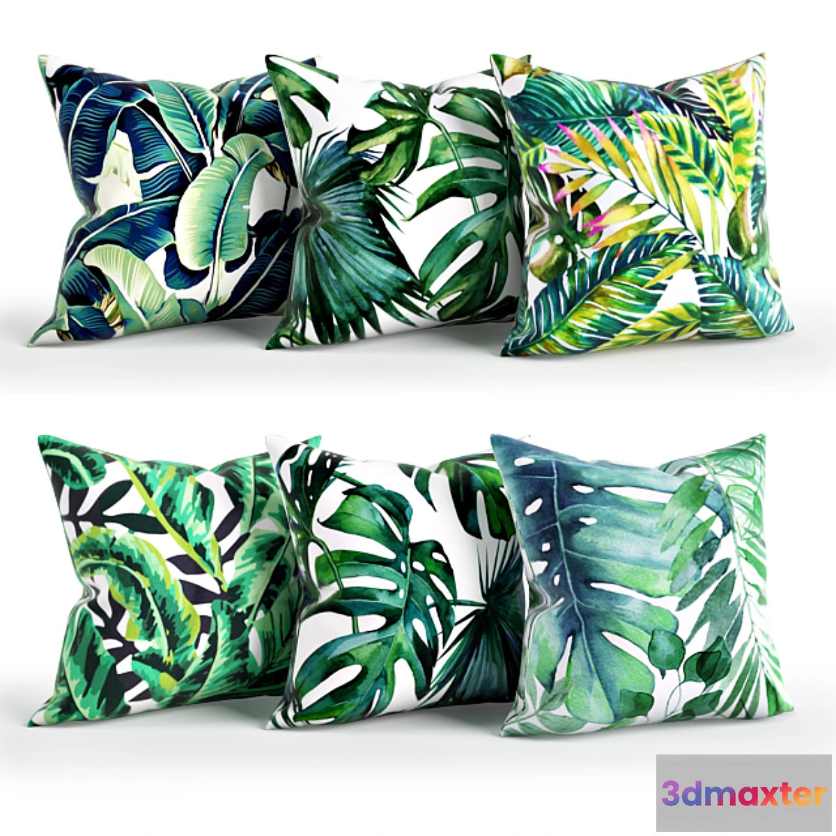 1439680 - Leaves_Pillow_Set_Society6 3D Max