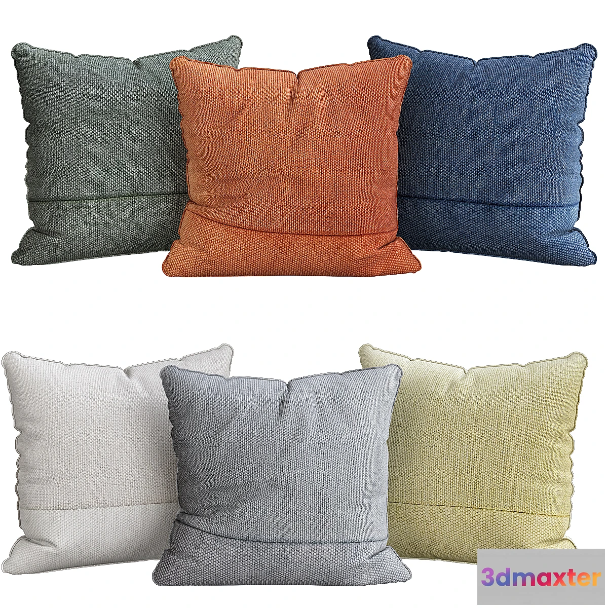 1444290 - Pillows for sofa 6 pieces No. 6 3D Max
