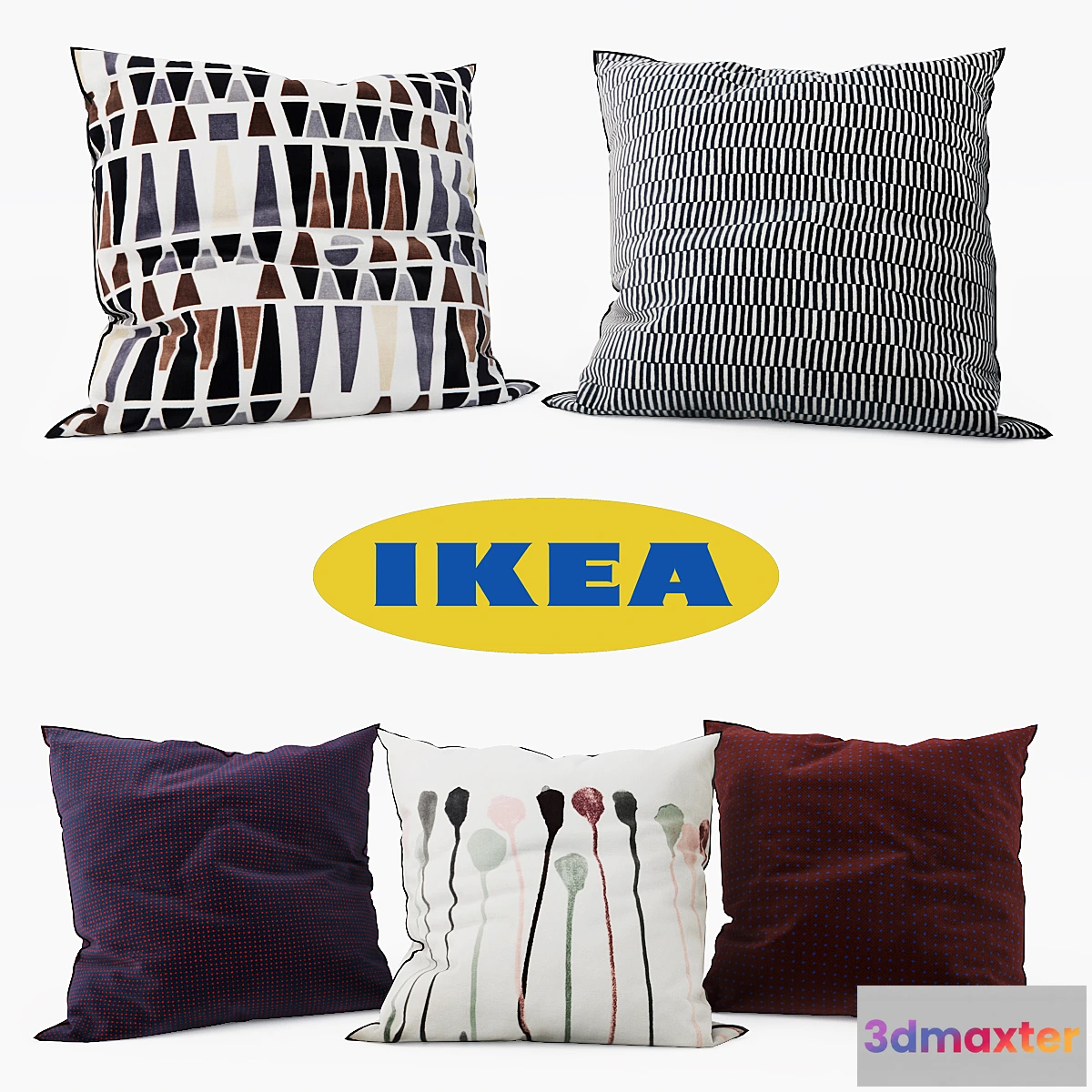 1447156 - IKEA - Decorative Pillows set 6 3D Max
