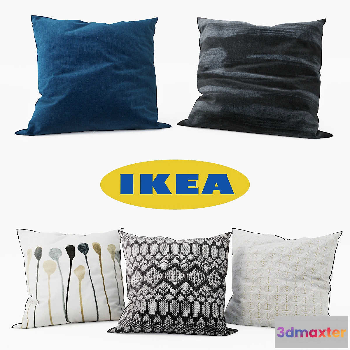 1449326 - IKEA - Decorative Pillows set 9 3D Max