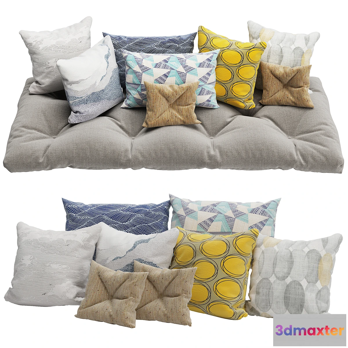 1450682 - Decorative Pillows set 5 3D Max