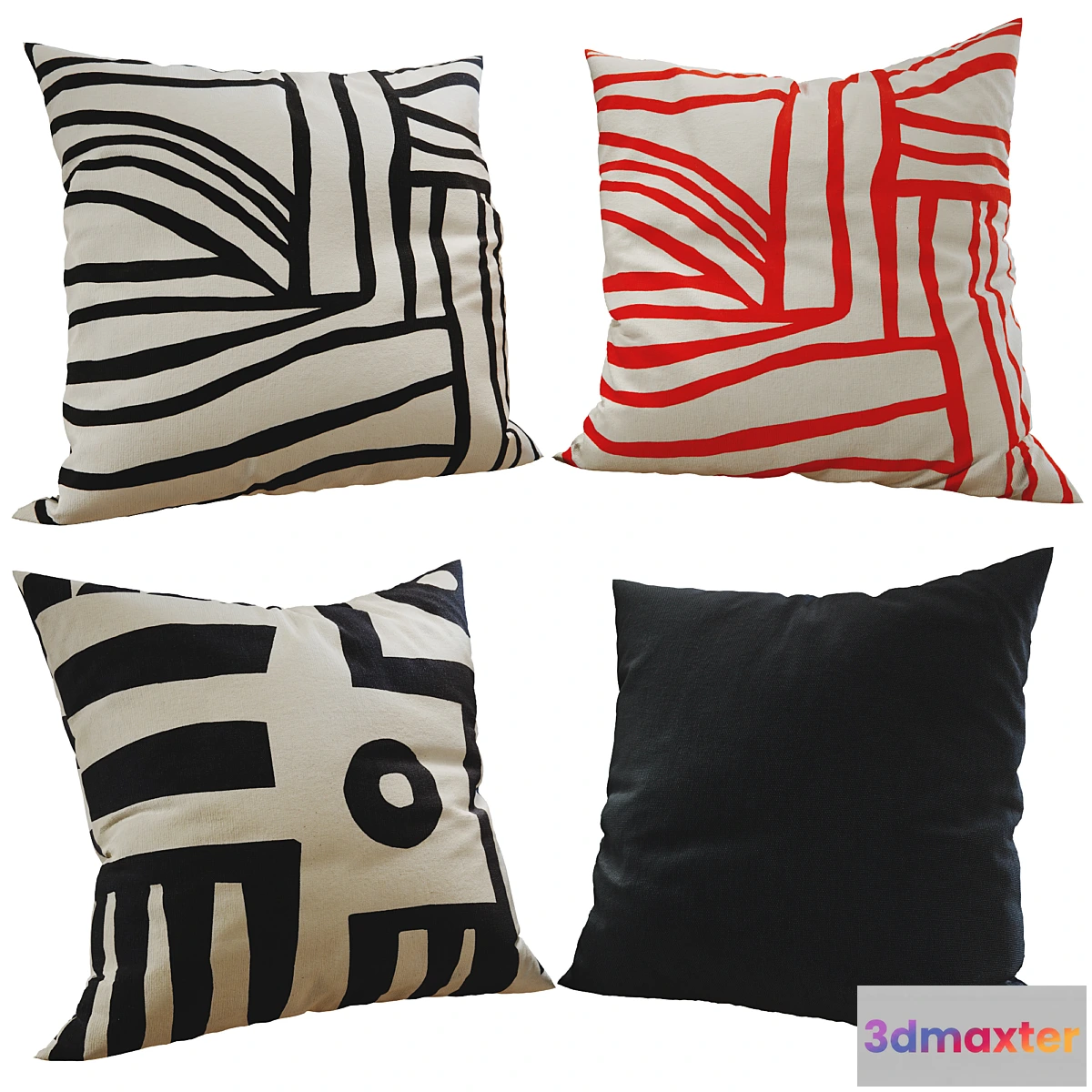 1452898 - Decorative pillows set 225 3D Max