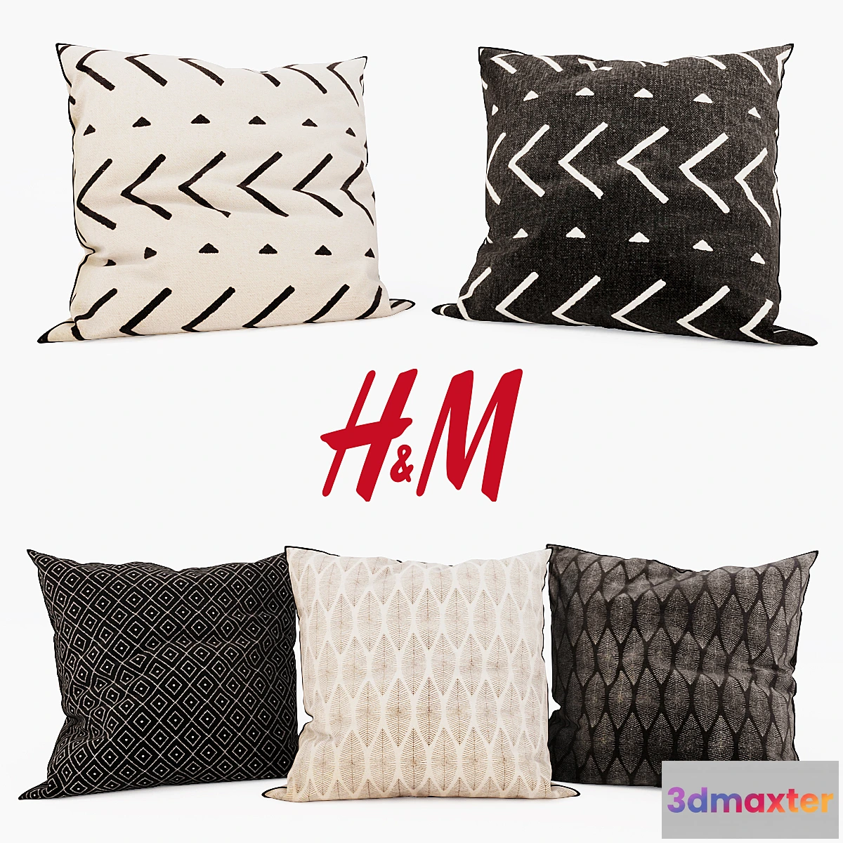1455436 - H & M Home - Decorative Pillows set 8 3D Max