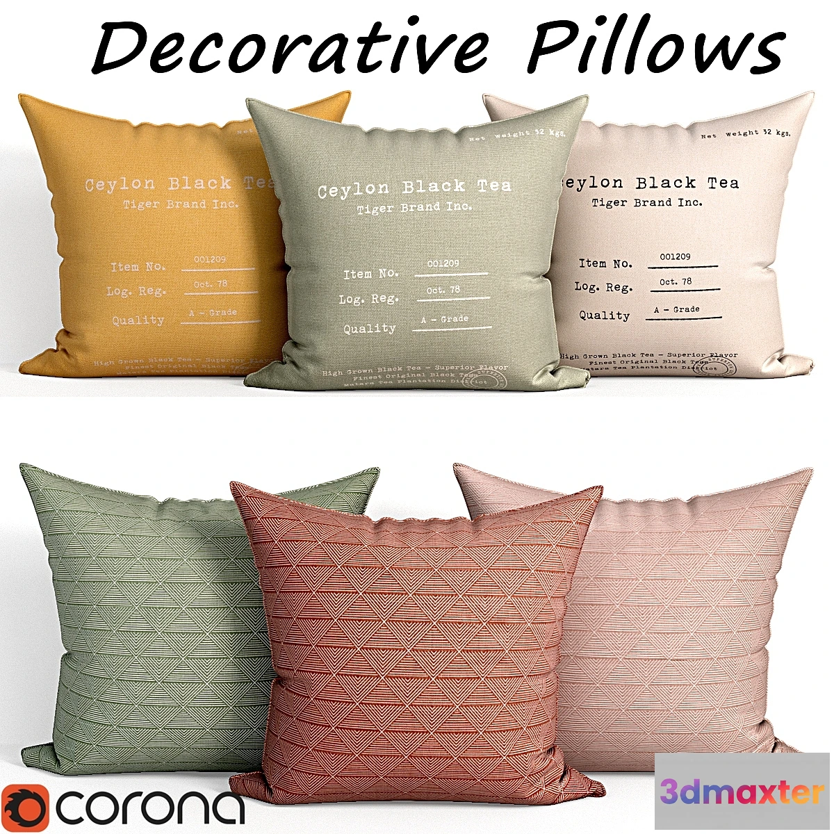 1458966 - Decorative pillows set 119 3D Max
