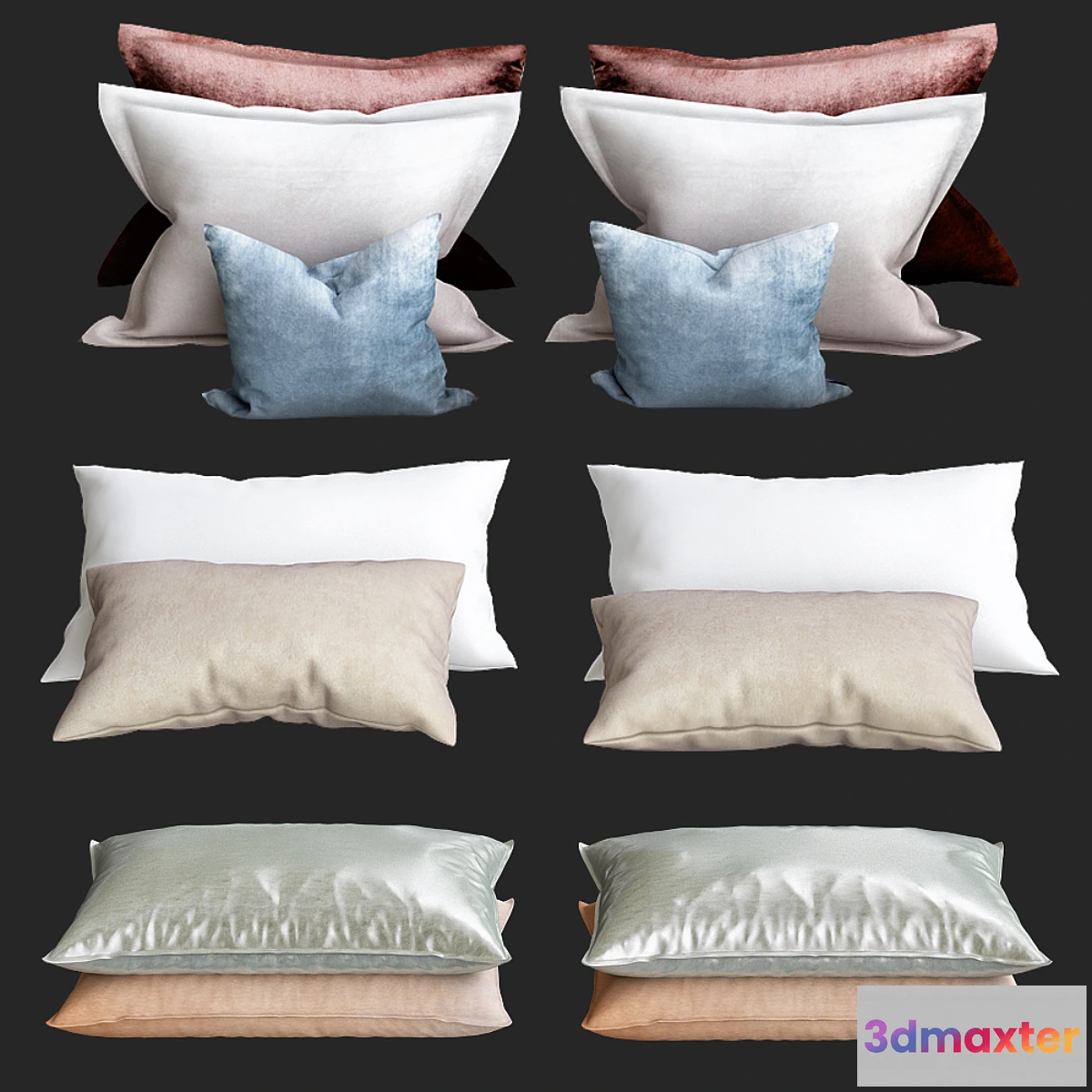 1460536 - Bed Pillows 3D Max