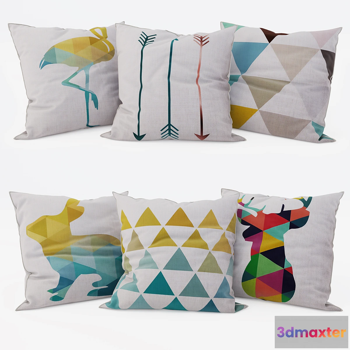 1460776 - Decorative Pillows set 8 3D Max
