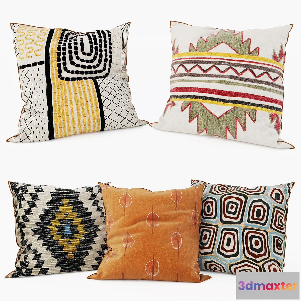 1466362 - La Redoute - Decorative Pillows set 6 3D Max