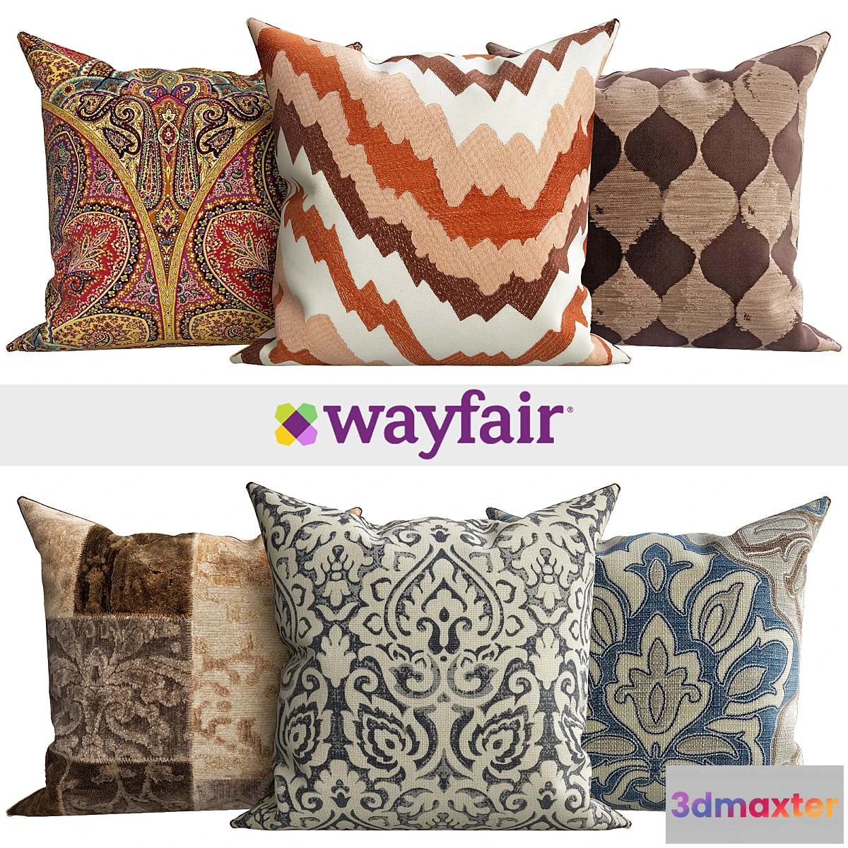 1468942 - Decorative pillows from Wayfair shop 3D Max