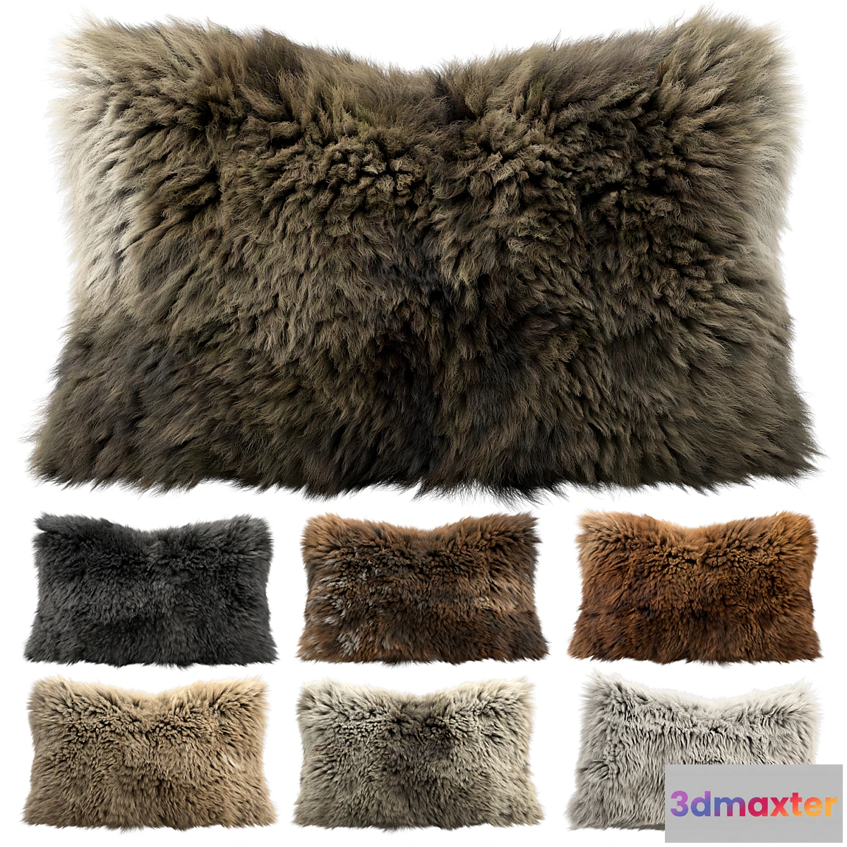1469080 - Fur pillow set 3 3D Max