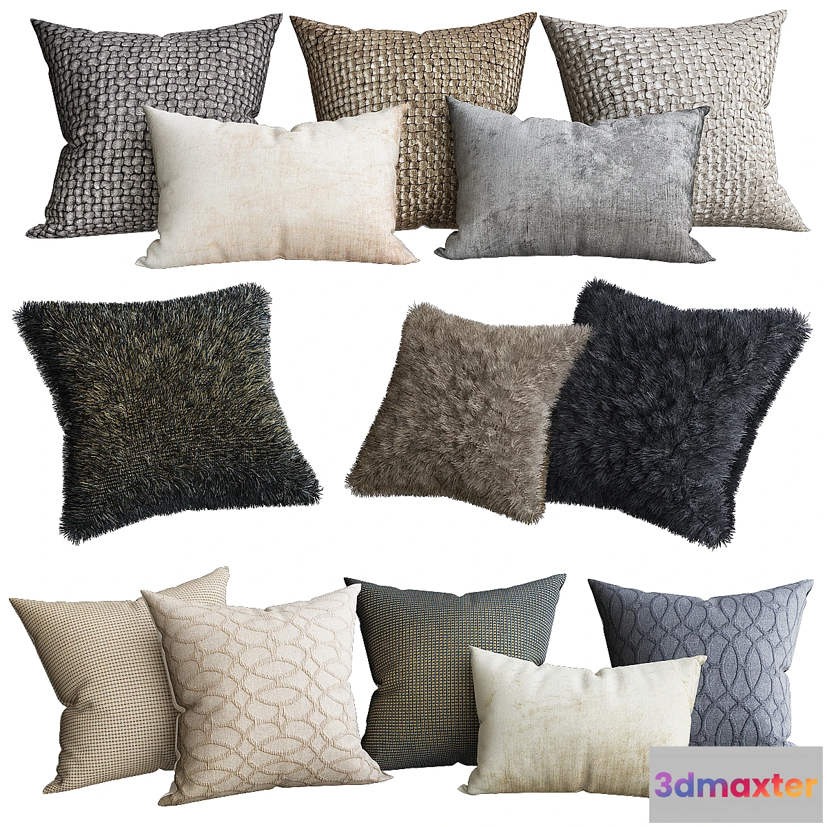 1469192 - Beaded Velvet Decorative Pillow 3D Max