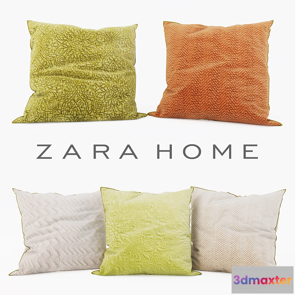 1476850 - Zara Home - Decorative Pillows set 13 3D Max