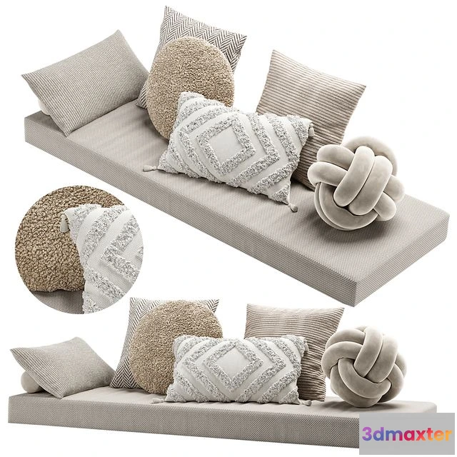 1552451 - Set of decorative pillows 3D Max
