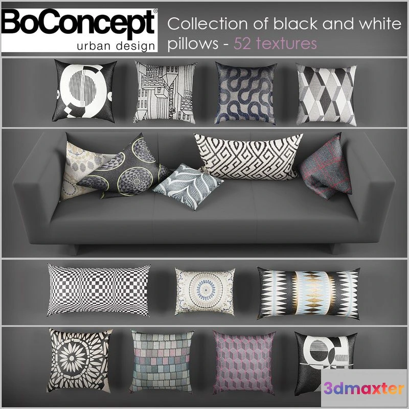 1553941 - Collection of pillows # 2 from BoConcept 3D Max