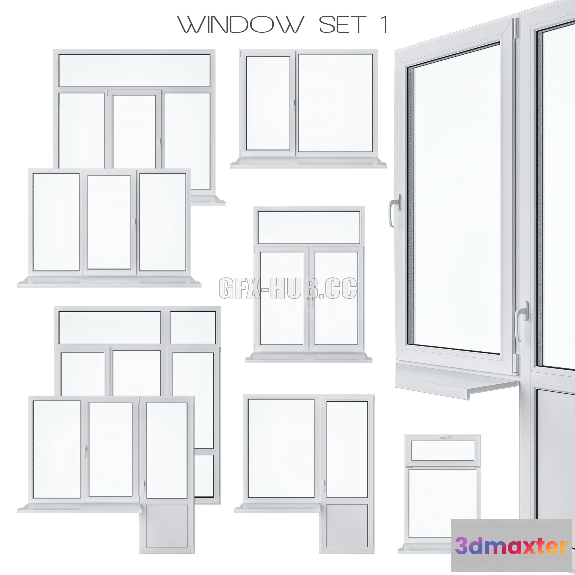 1564500 - Window Set 1 3D Max