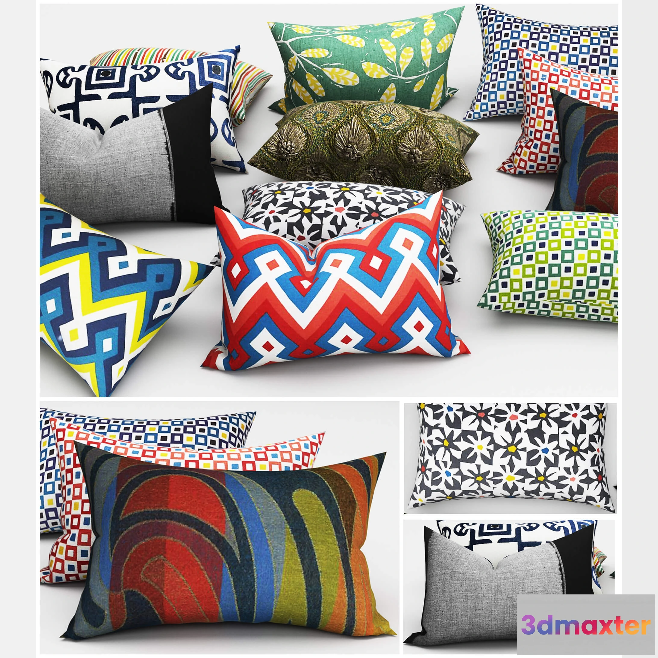 1603580 - decoration - Pillows collection 548 3D Max