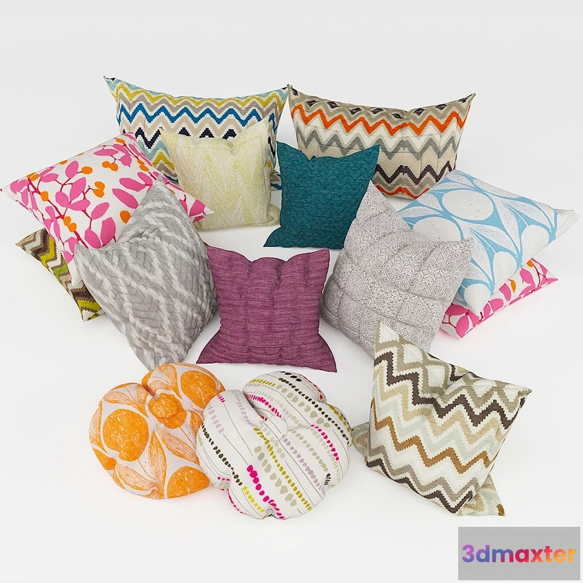 1603602 - decoration - Colorful pillows 063 3D Max