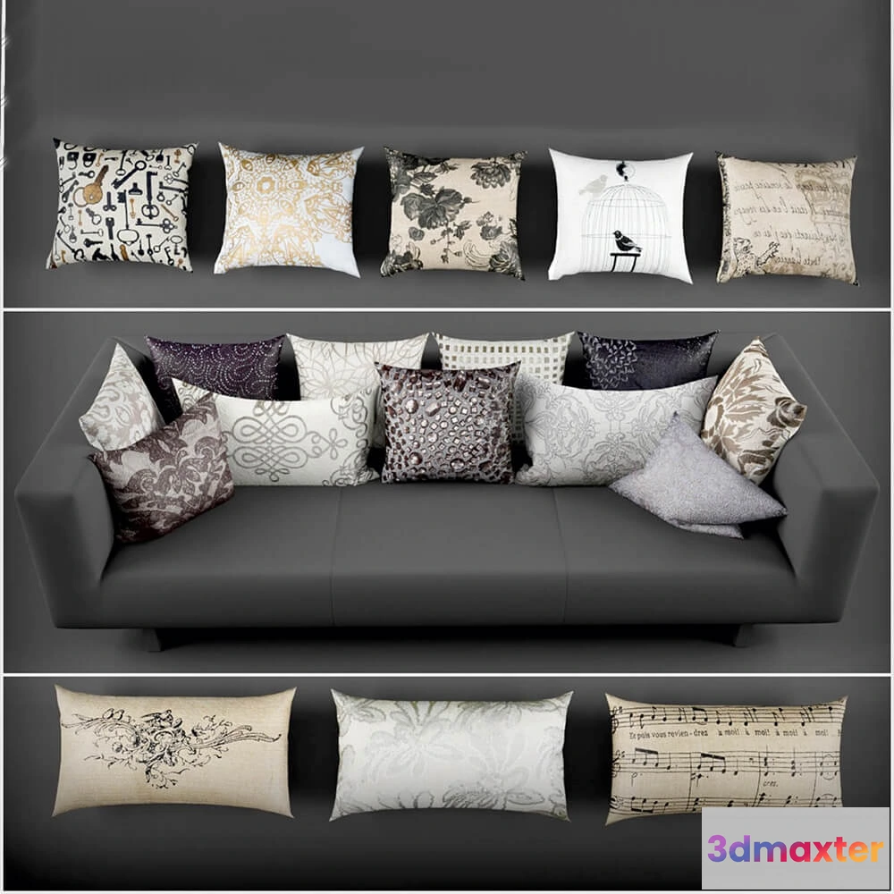 1603666 - decoration - Rizzy Home pillows 3D Max