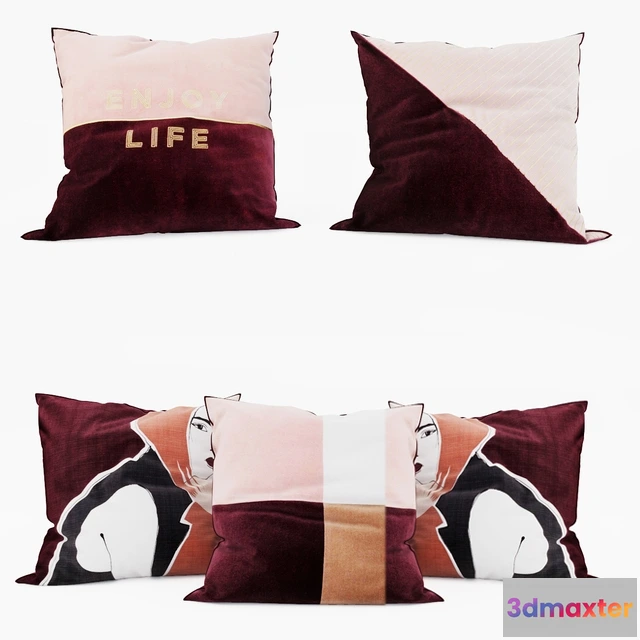 1603686 - decoration - H and  M Home - Decorative Pillows set 1 3D Max