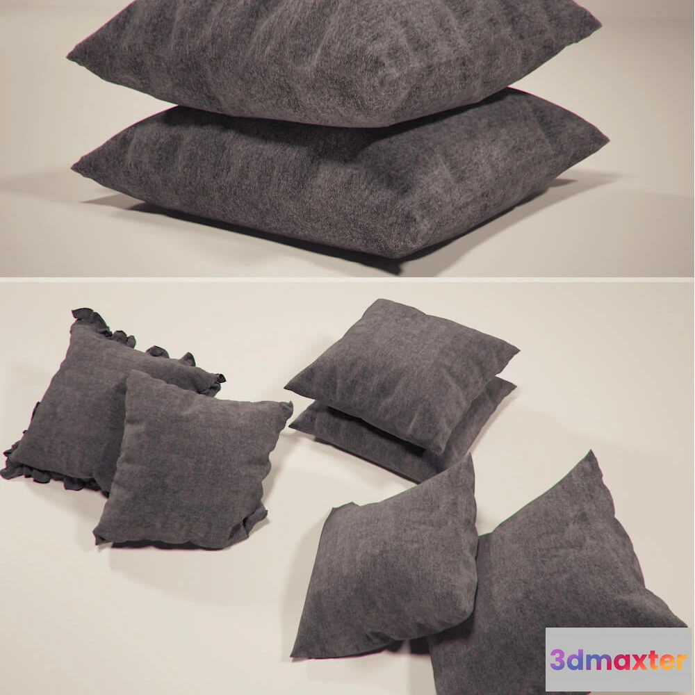 1603820 - decoration - Pillows with different shapes 3D Max