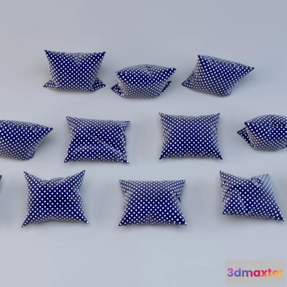 1603824 - decoration - Rectangular pillows with different use options 3D Max