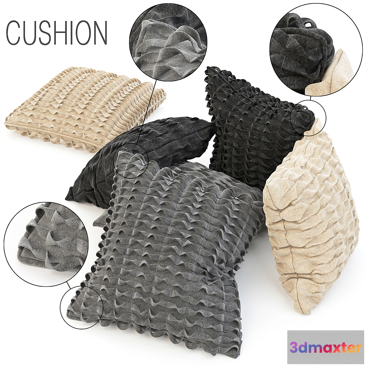 579514 - Wool cushions set