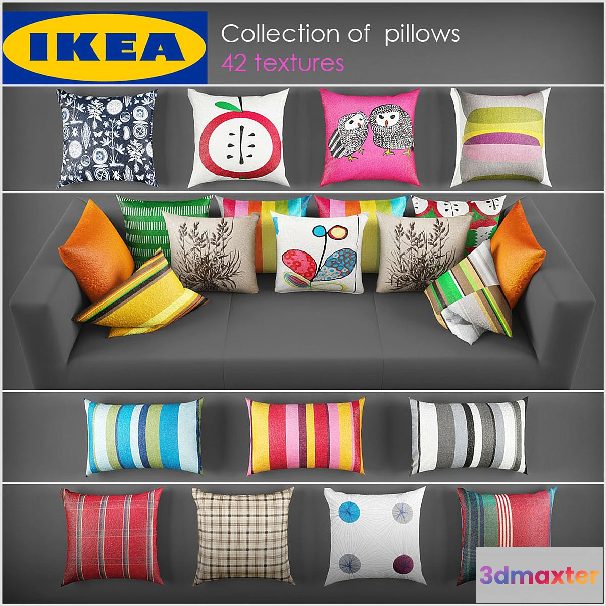 625189 - Collection of pillows from Ikea