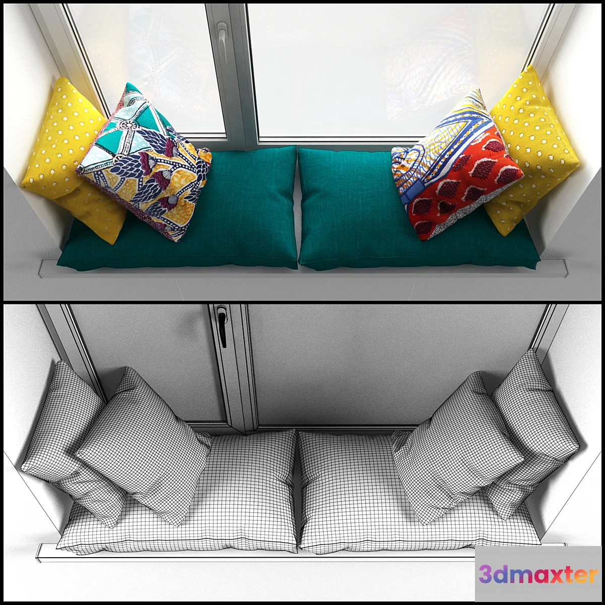 640265 - Sidushka on the window sill with cushions