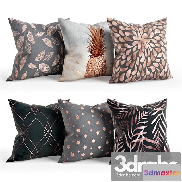 930770 - Rose Gold Grey Pillow Set 001