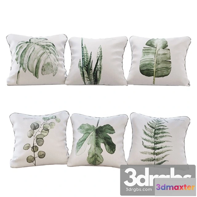 930802 - Set of 6 with urban botanic 01 print