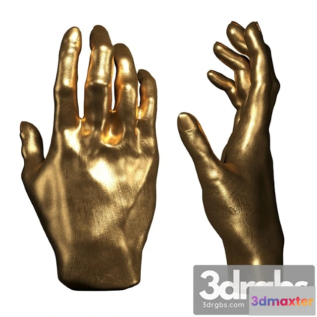 1022596 - Deco object mano gold kare