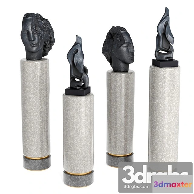 1022624 - Face and abstract pedestal