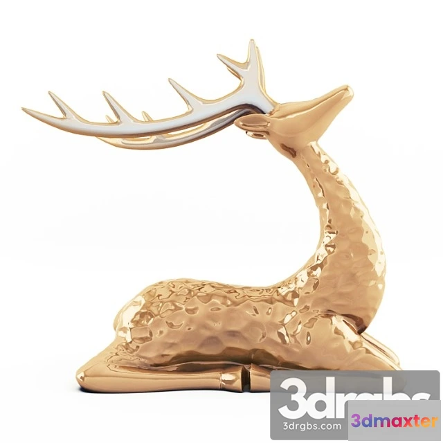 1022800 - Sitting deer statuette