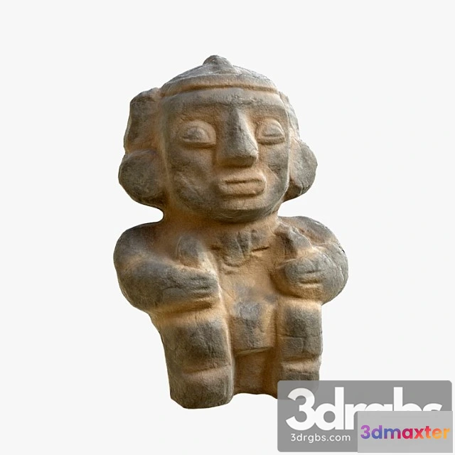 1022820 - Stone idol sculpture pbr 3d model