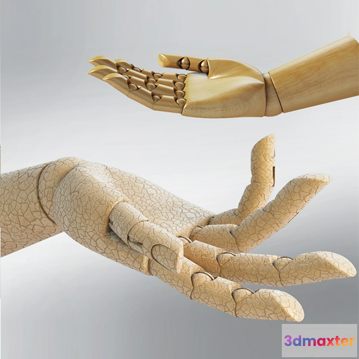 1272900 - Wooden hand model for artists 3D Max