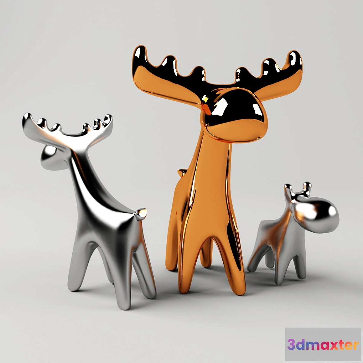 1281242 - Deer. Ceramic decor 3D Max