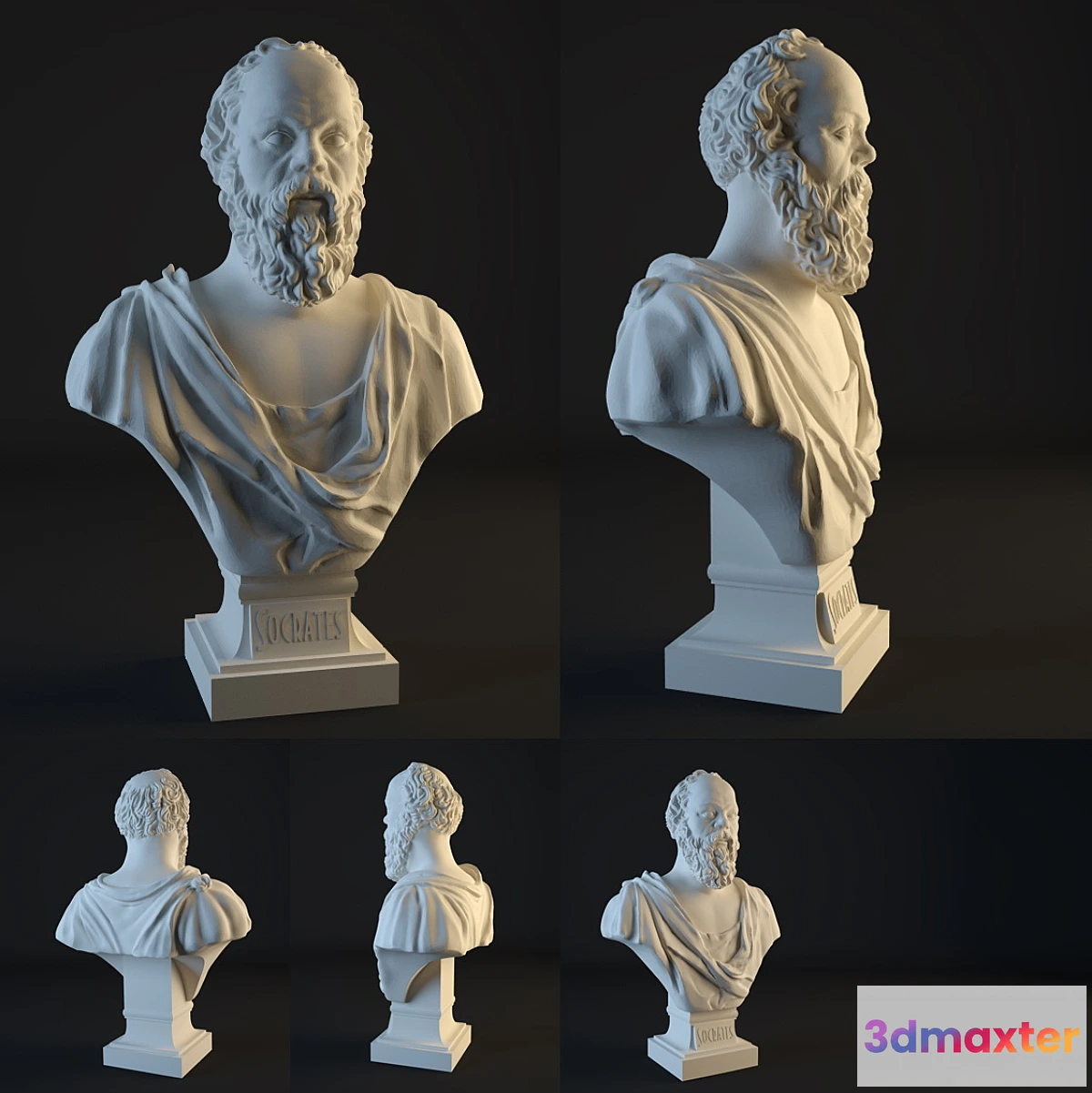 1283030 - Socrates Bust - No.2 3D Max