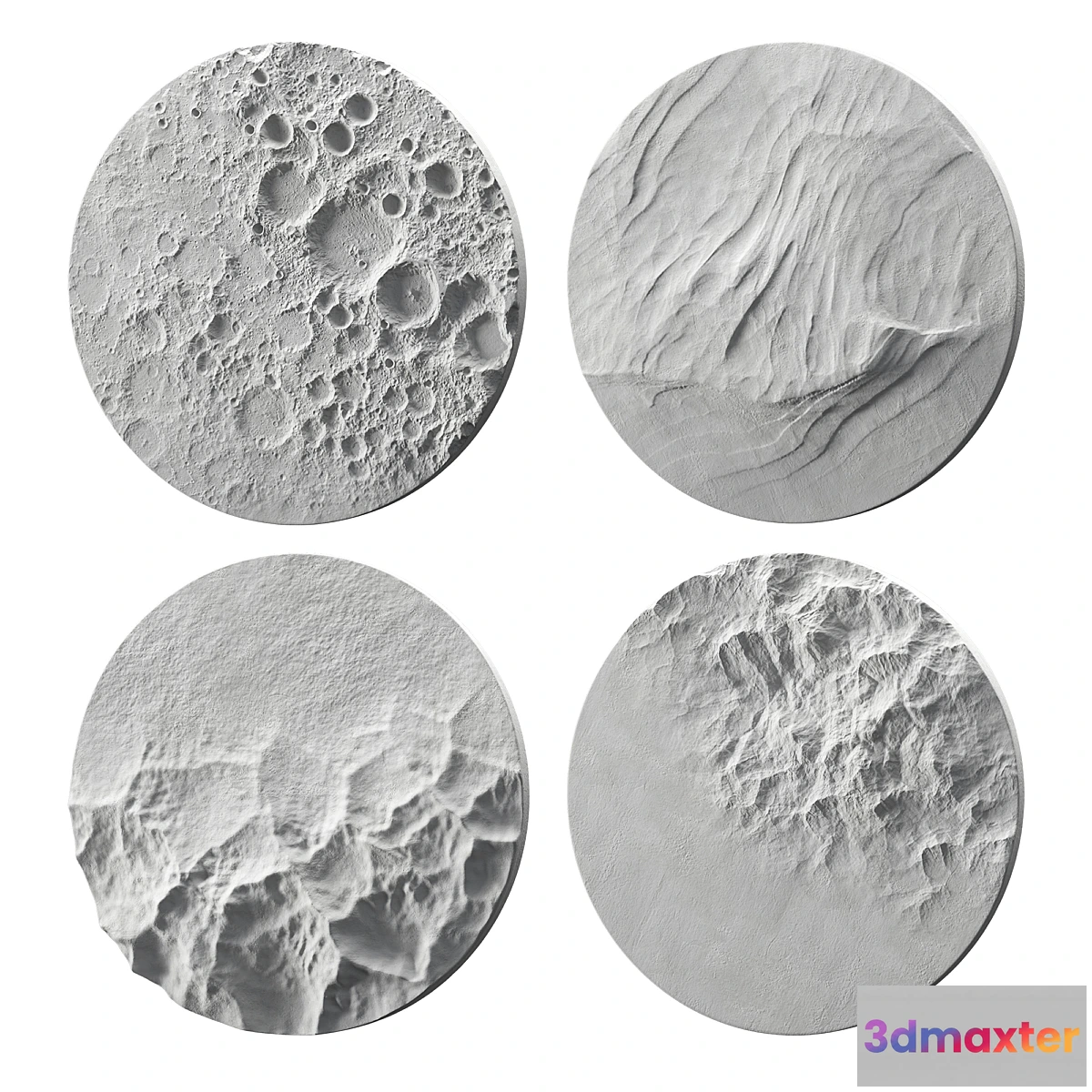 1298650 - Round relief panel set - No.2 3D Max