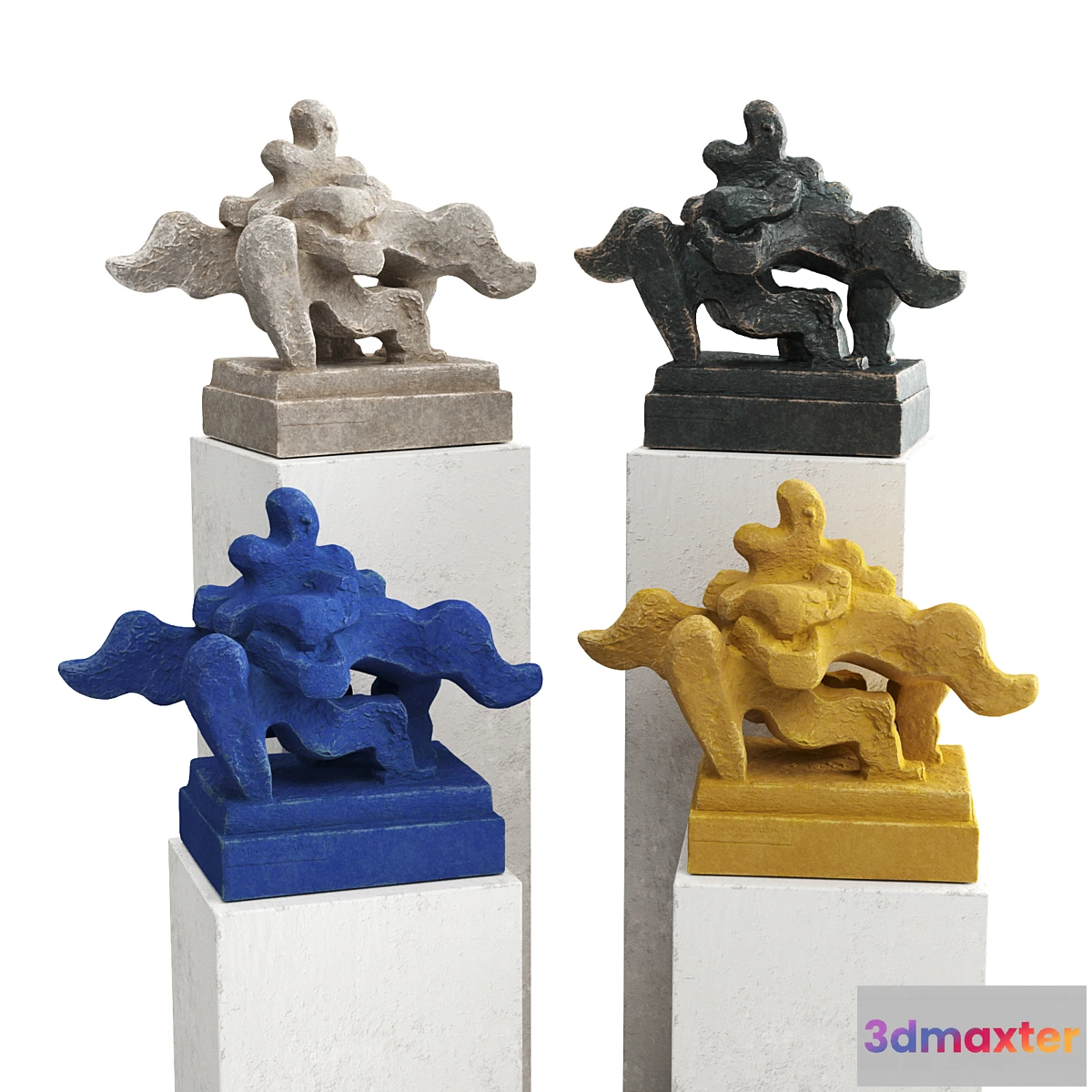 1305916 - Jacques lipchitz Engel sculpture 3D Max