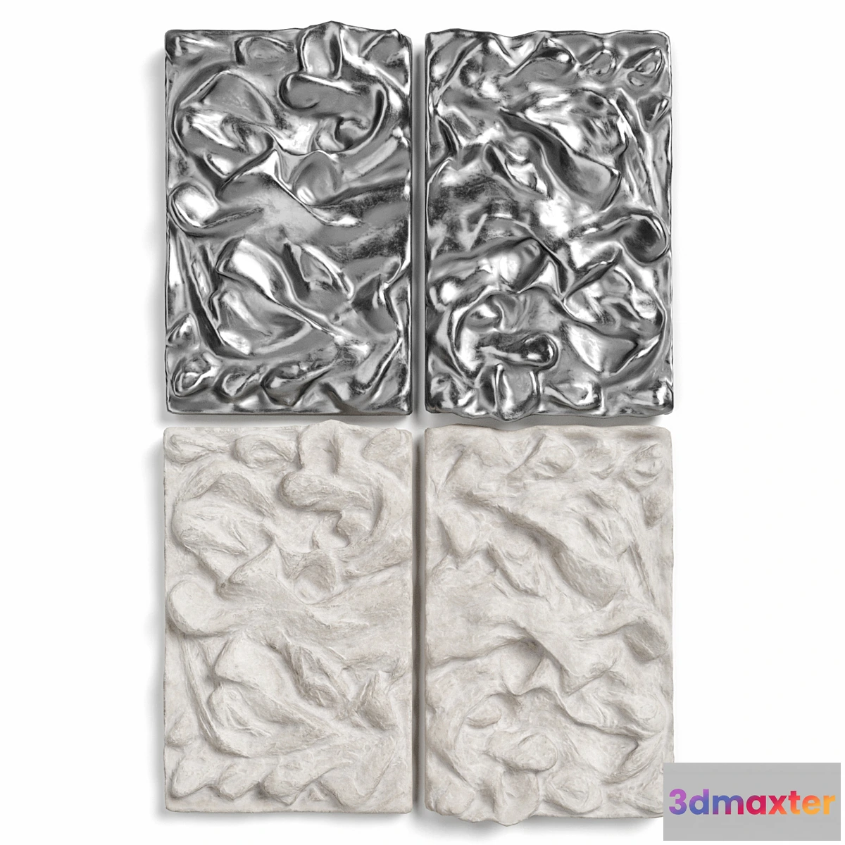 1317495 - Relief metal and plaster wall panel 3D Max
