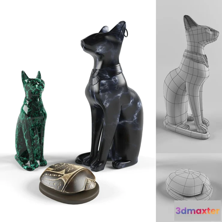 1392296 - Egyptian statues 3D Max