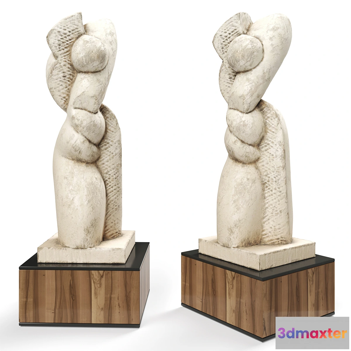 1398288 - Abstract modern sculpture plaster 3D Max