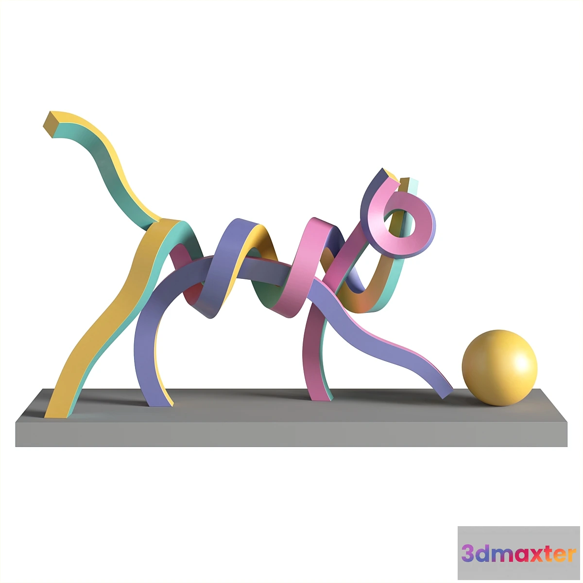 1402364 - Cat With A Ball 3D Max