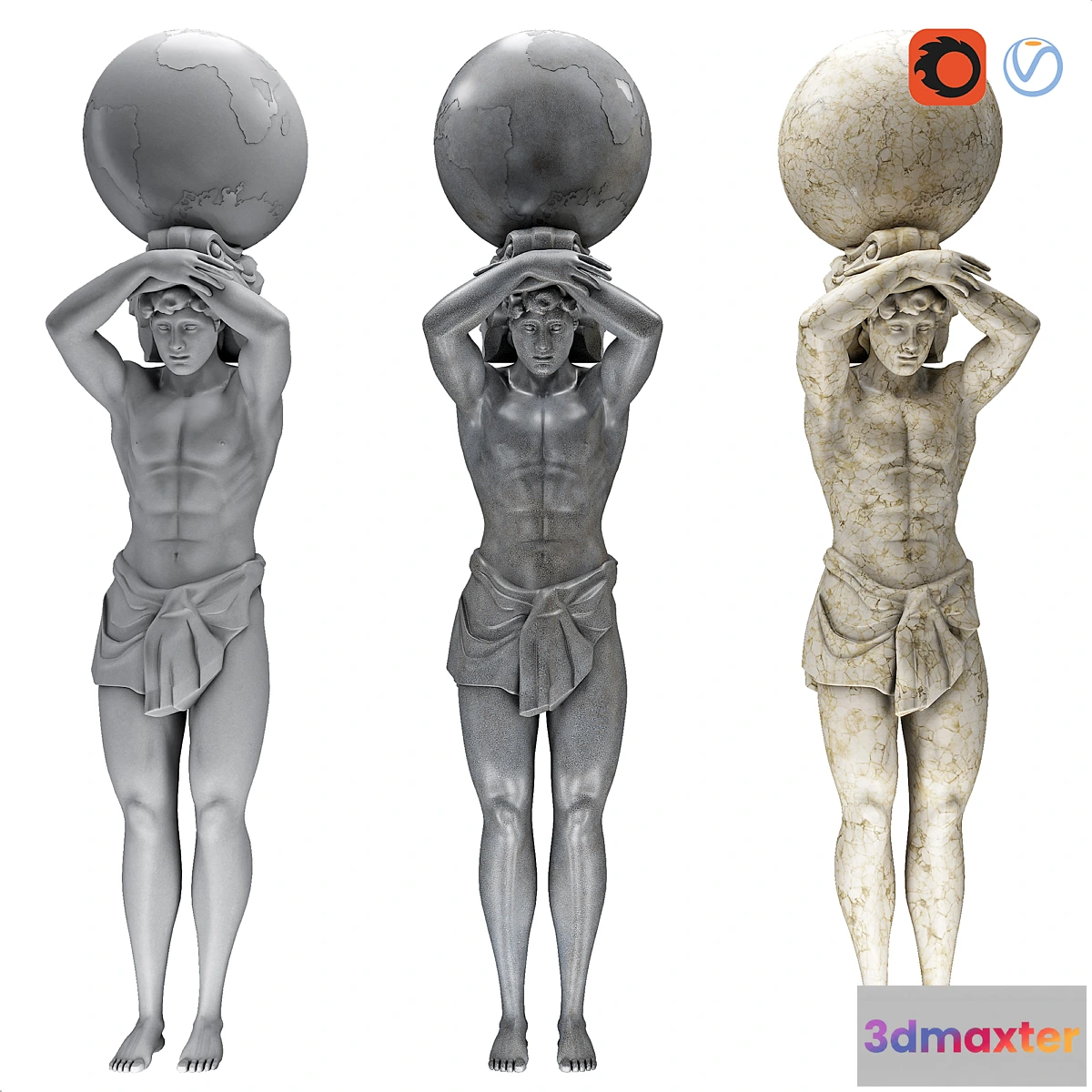 1404926 - Atlant Sculpture 3D Max