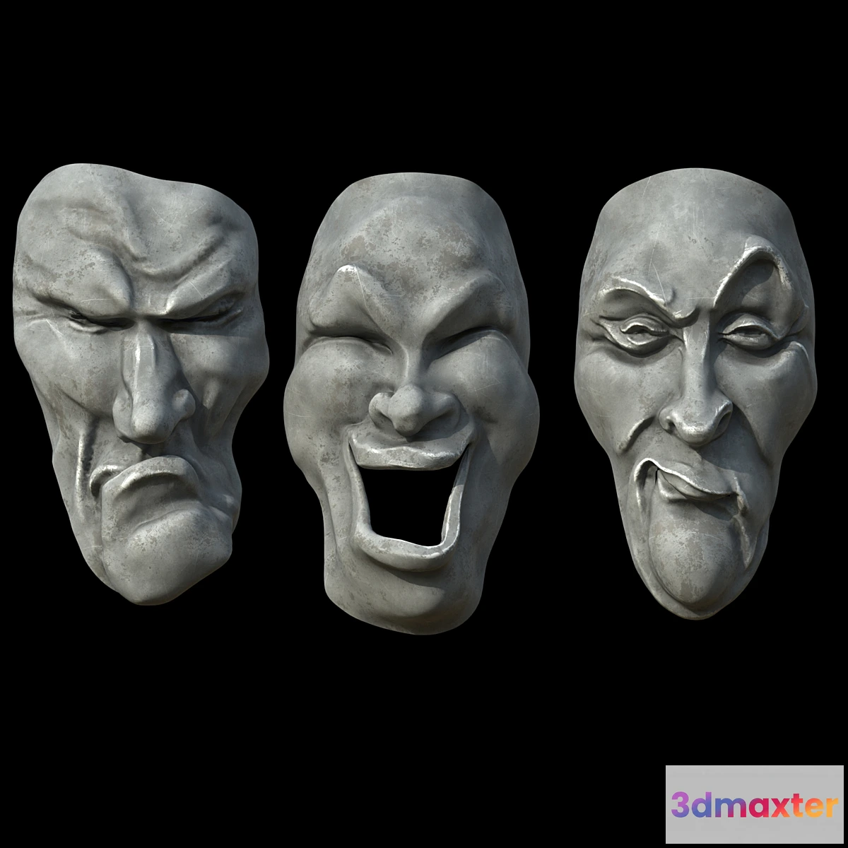 1405176 - Grotesque masks 2 3D Max