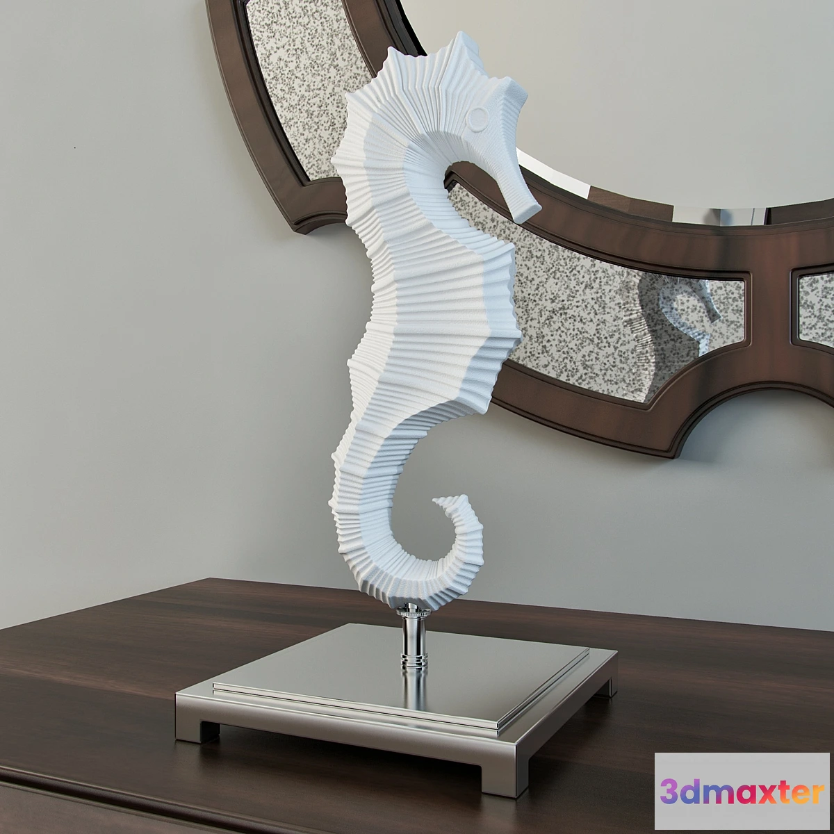 1407316 - Jonathan Adler Seahorse Sculpture 3D Max