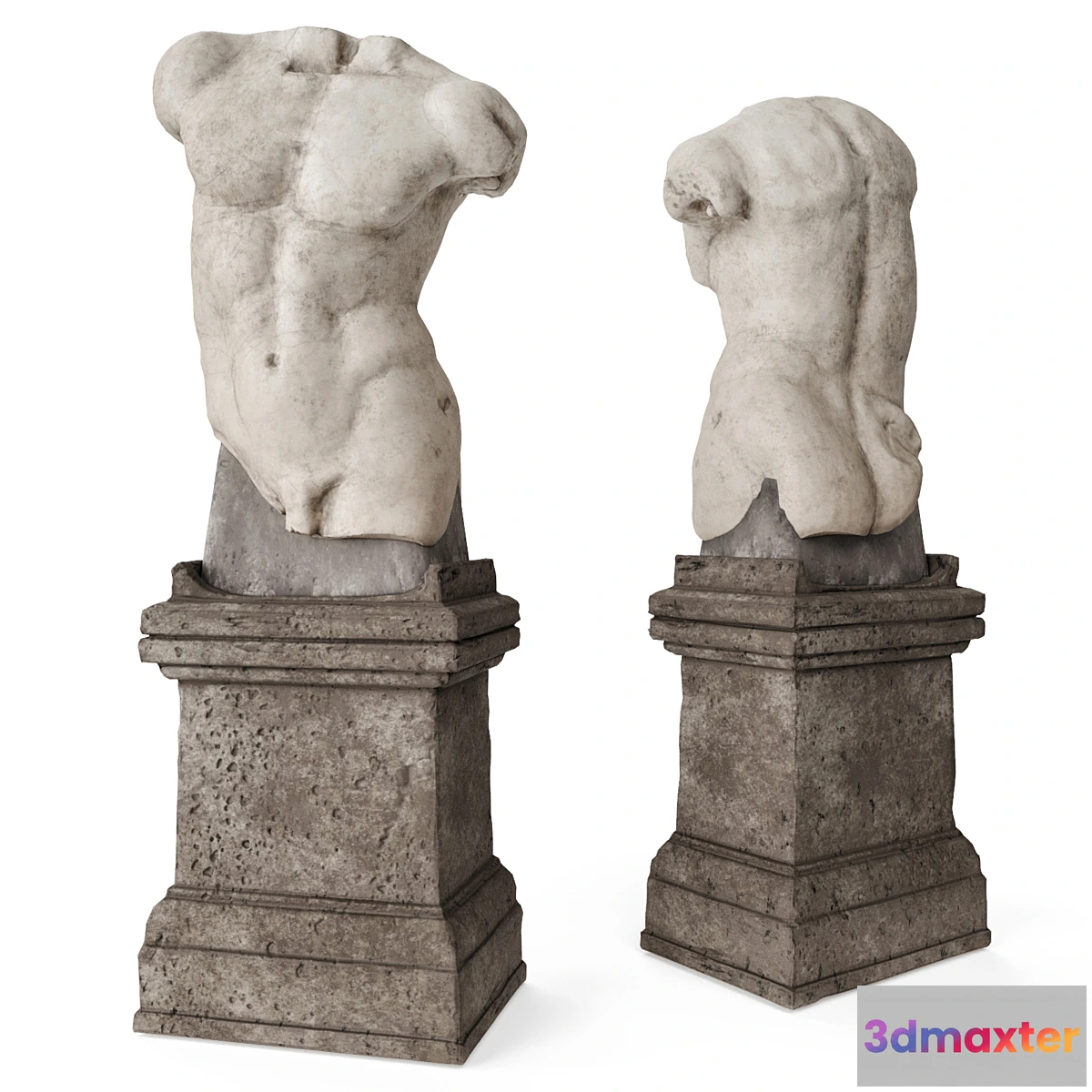 1416816 - Roman man torso with pedestal 3D Max
