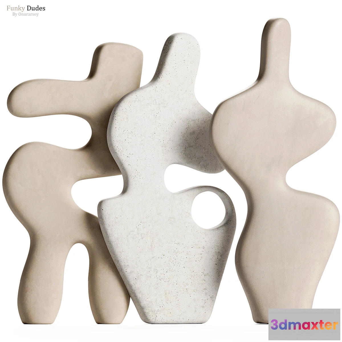 1436364 - Funky Dudes - Abstract Sculpture Set 3D Max