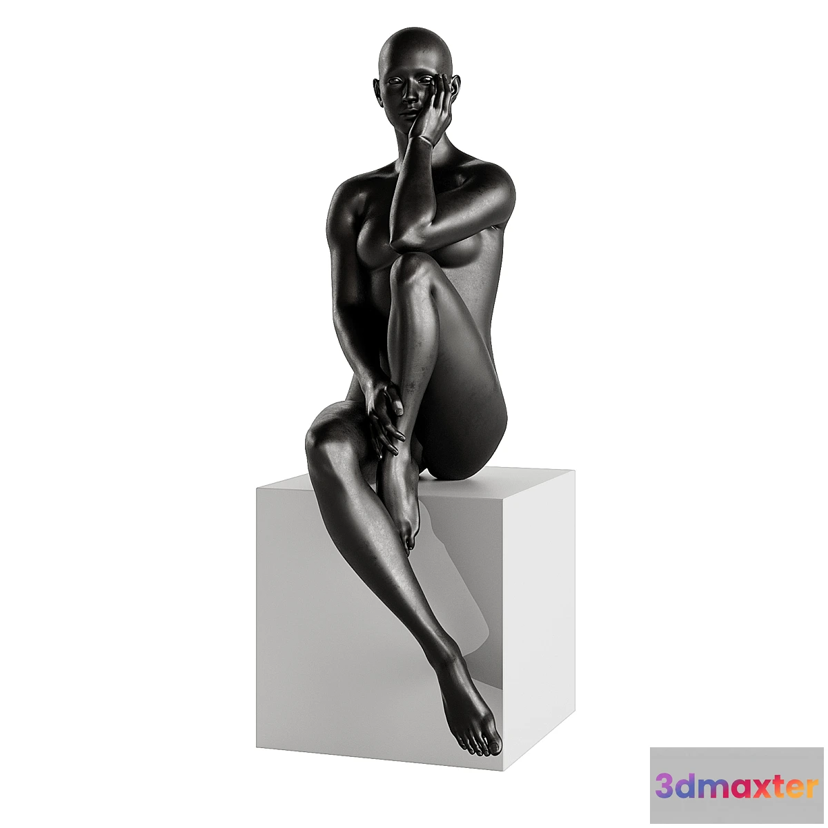 1444032 - Finesse Decor Antoinette Doll Sculpture With Base 3D Max